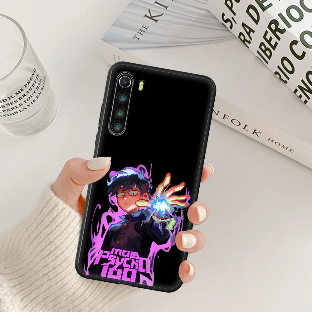 

Mob Psycho 100 Anime Phone Case For Xiaomi Redmi Note 7 8 8T 9 9S 4X 7 7A 9A K30 Pro Ultra black Coque Pretty Etui Painting