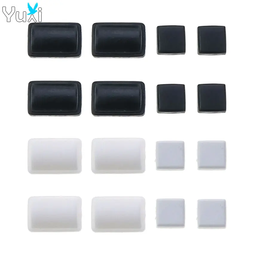 

YuXi Black White Silicone Rubber Feet Cover Set For WII Console Screw Dust Cover
