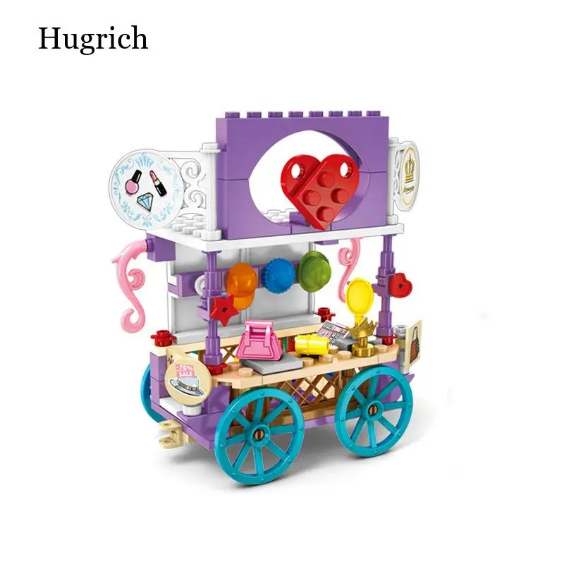 

City Street View Mininature Food Shop Retail Store Cafe Restaurant Architecture House Building Blocks Construction Toys