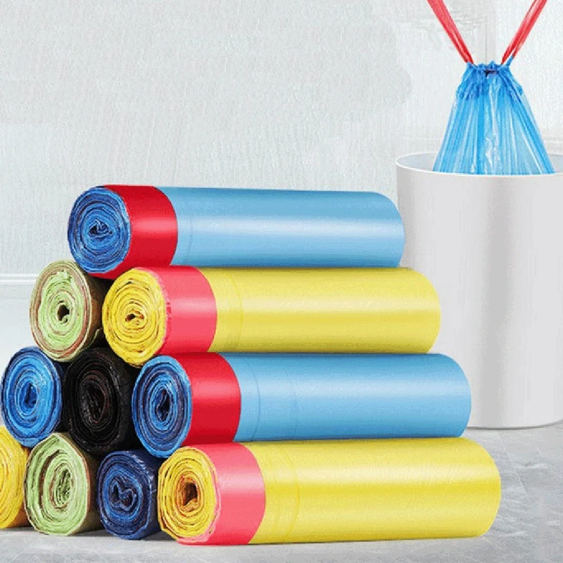 

Trash Bags Small Garbage Bag for Office Kitchen Bedroom Waste Bin Portable Strong Rubbish Bags Random Color 75Pcs/15Pcs