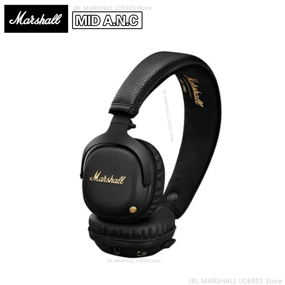 

Marshall Mid ANC Active Noise Cancelling On-Ear Wireless Bluetooth Headphone Pop Rock Heavy Deep Bass Sport Foldable Earphones