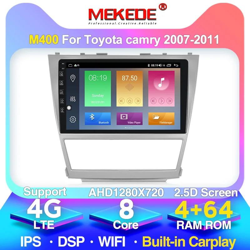 Автомагнитола 2DIN Android 10 мультимедийный плеер для Toyota Camry 40 2006-2011 Авторадио