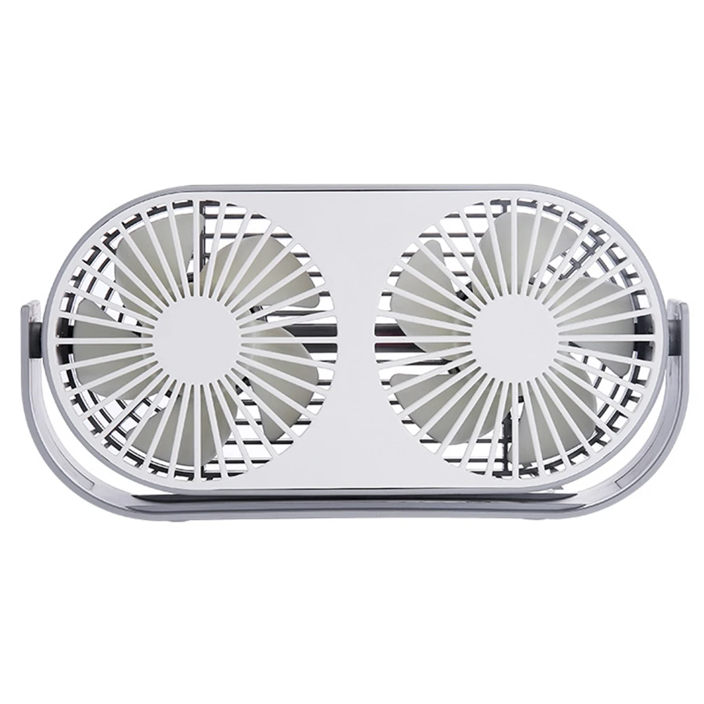 

Cooling Travel Durable Mini Fan USB Charging Desktop Summer Silent 360 Rotation Portable Aromatherapy Office Double Head Car