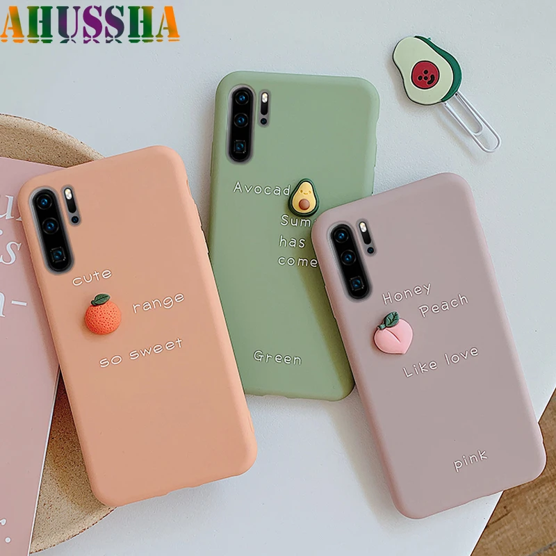 Мягкий термополиуретановый чехол для телефона с карамельным авокадо huawei P20 P30 Lite