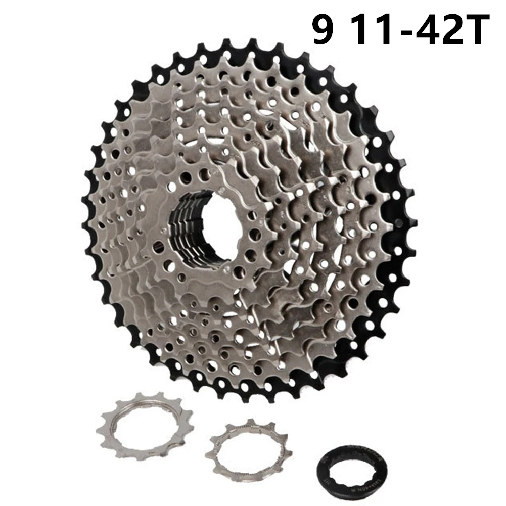 

MEROCA 9-Speed Mountain Bike Cassette Bicycle High Strength Chrome Steel Freewheel Screw-On 11-32T/11-40T/11-42T