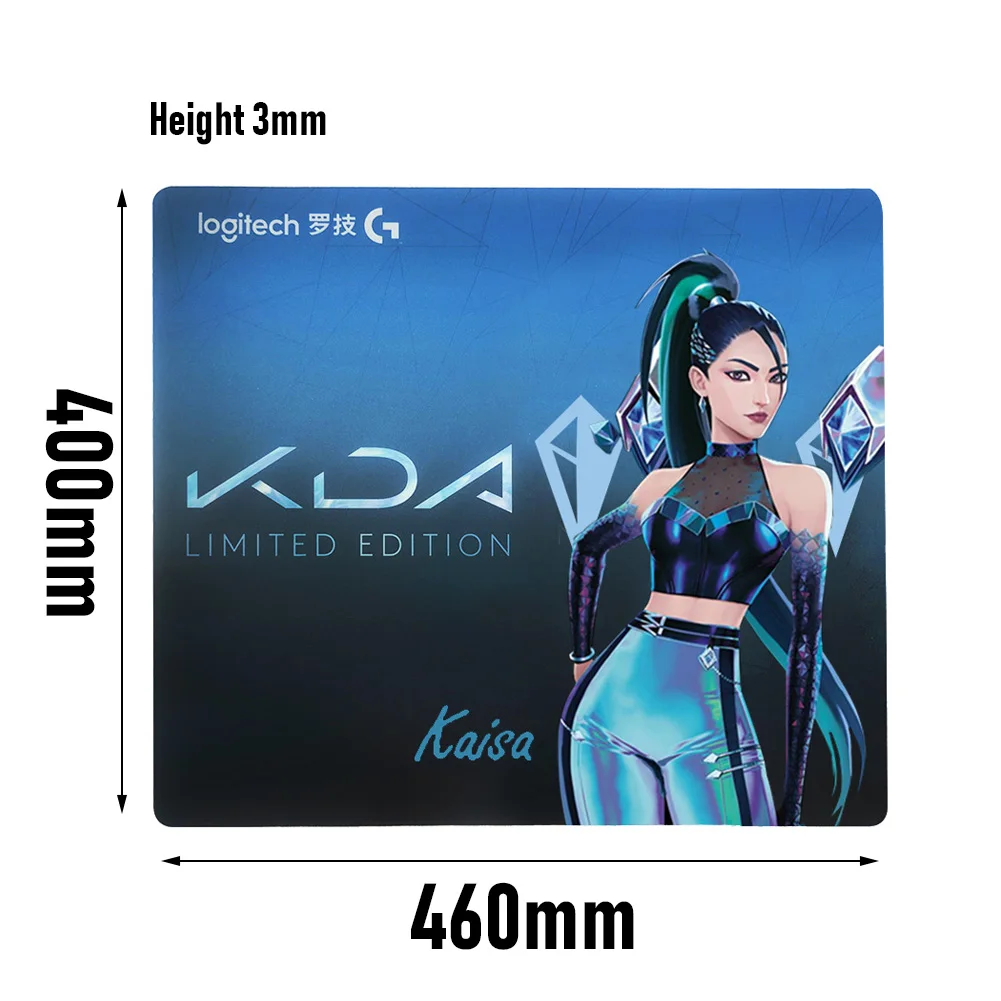

Logitech KDA Large Computer Gaming Mouse Pad Non-Slip Rubber Base Desktop Keyboard Mice Gamer Mat Carpet 460 X 400 X 3mm