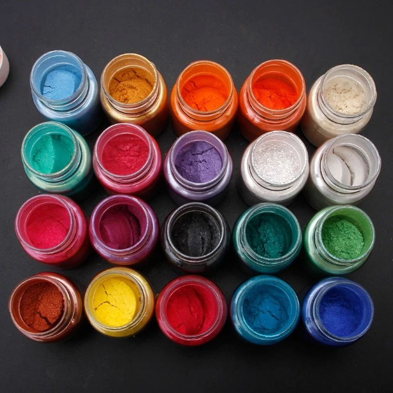 

32 Colors Pearlescent Natural Mica Mineral Powder Epoxy Resin Dye Pearl Pigment XX9D