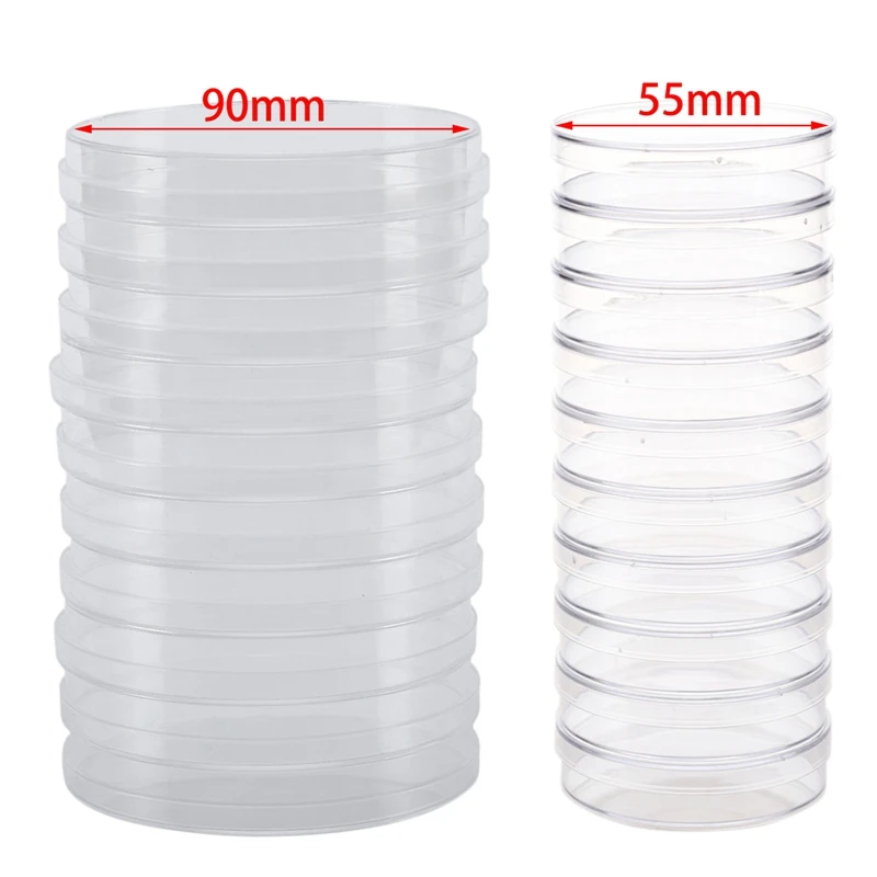 20 шт стерильные чашки Петри с крышками для лабораторная пластина бактериальные