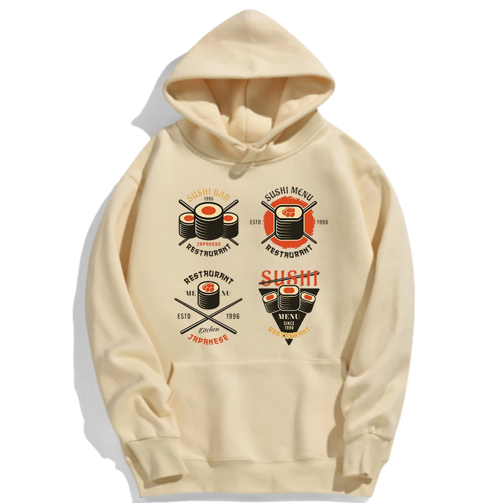 

Sweatshirt Diverse Japanese Food Sushi Printing Hoodies Women Kpop Streetwear Female Hoodie Fleece Oversized Women'S Clothing
