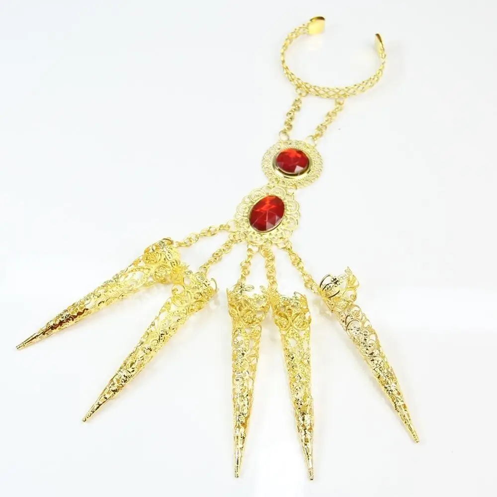 

Fashion Girl's Belly Dance Finger Indian Thai Golden Finger Bracelet Jewelry