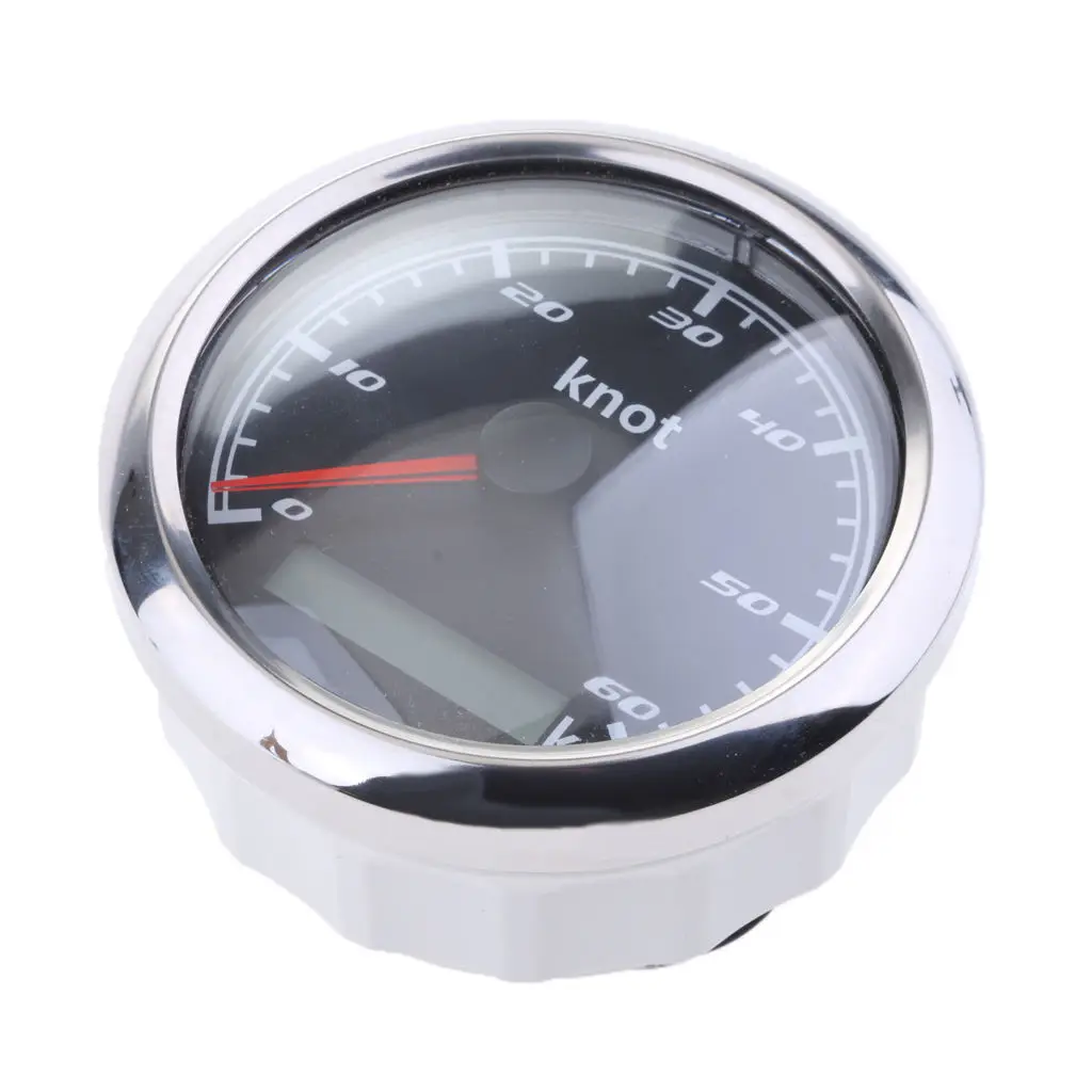 

9-32V 85mm Marine Auto Car Digital Speedometer LCD Gauge 0-60Knots