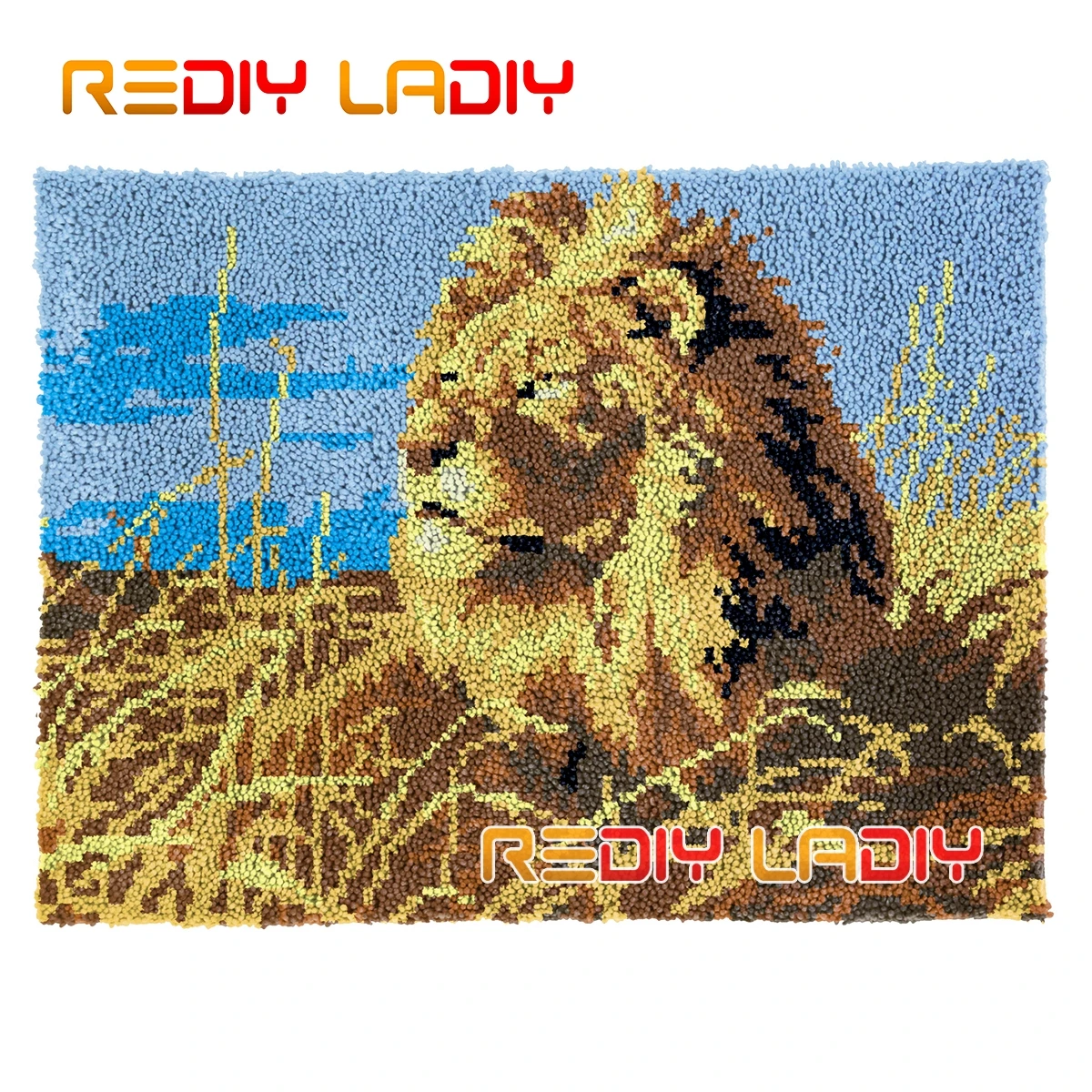 

Наборы ковриков с защелкой, Африканский Лев, плюшевый, для подвешивания на стену, «сделай сам», ковер, толстая пряжа, художественная Подушка,...