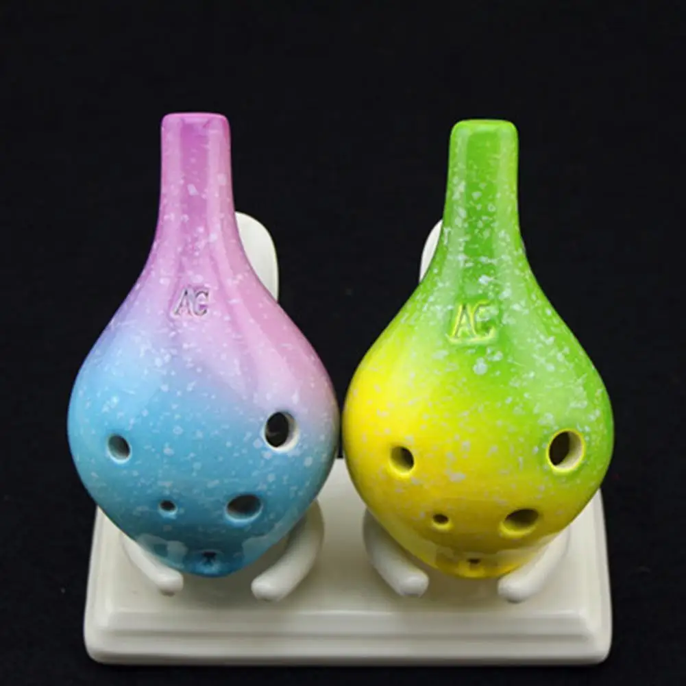 Музыкальный инструмент Ocarina 6 отверстий в стиле бутылки вина высокая C канавка для