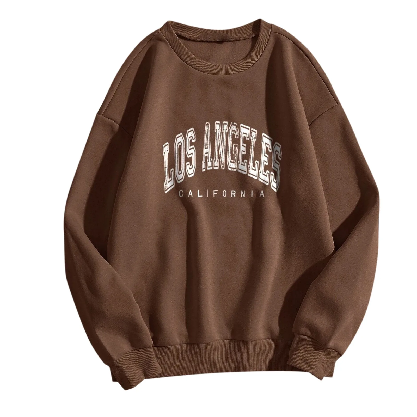 

Vintage Sweatshirt 2021 Autumn Letter Los Angeles Print Women Oversized Sweatshirts Harajuku V-neck Long Sleeve Pullover Tops