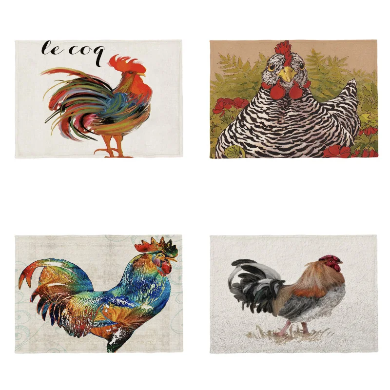 Роман курица скатерть петух Запуск индейки белый каменная комплект полиэстер