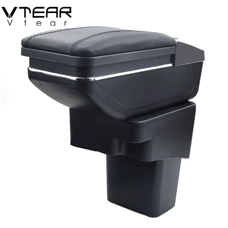 

Vtear For Hyundai Solaris/Verna/Grand Avega armrest box central Store content box with cup holder ashtray car-styling accessory