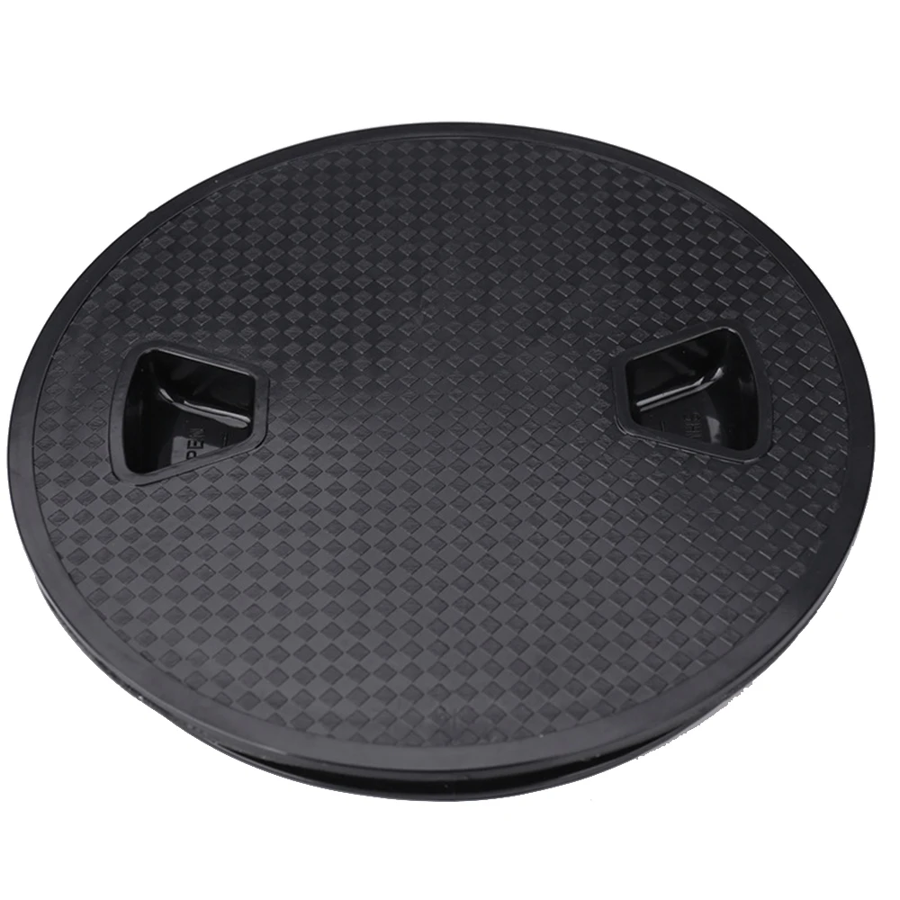 

8" Black White Circular Non Slip Inspection Hatch Detachable Cover