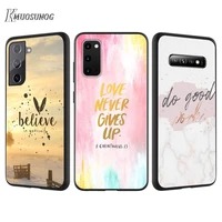 silicone cover motivational quotes for samsung galaxy s21 s20 fe ultra s10 s10e lite s9 s8 s7 edge plus phone case