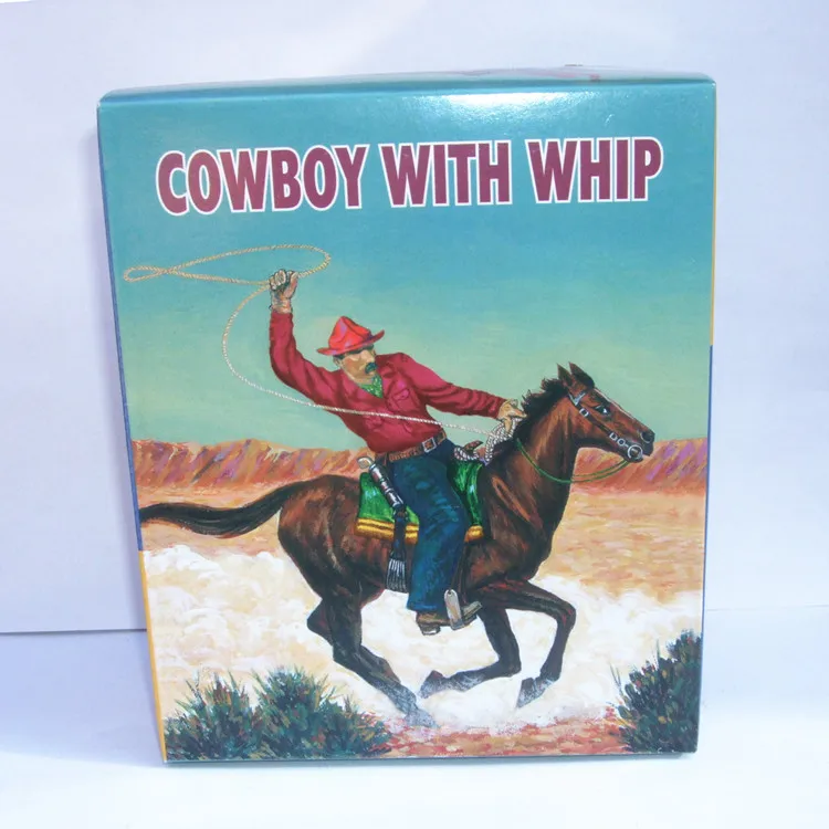 

[Funny] Adult Collection Retro Wind up toy Metal Tin knight on horse cowboy with whip Mechanical Clockwork toy figure kids gift