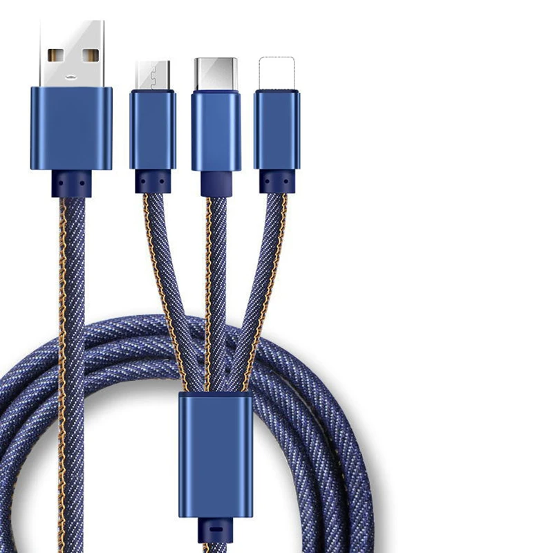 

ANNXIN USB Cable is Suitable for iPhone Huawei Samsung Three in One Multi-function Fashion Portable Mobile Phone Charging Cable