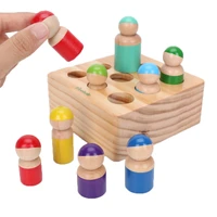 wooden rainbow block grimms wood stacking toys rainbow building blocks kids rainbow stacker wooden montessori eductaional toy