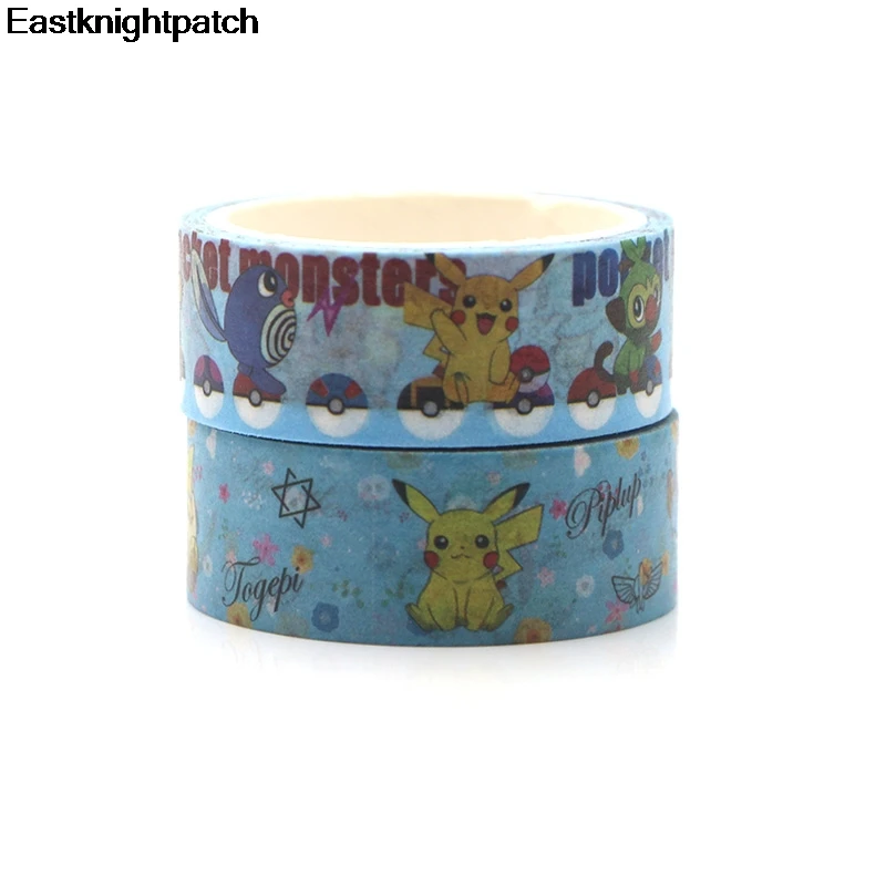 Pocket Monster kawaii мультфильм DIY Скрапбукинг липкая клейкая бумага Васи маскирующая лента печатные узоры наклейки E0615