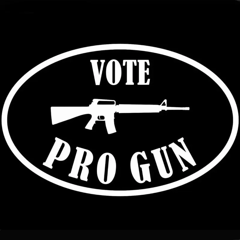 

Hot Reflective Vote Pro Gun Car Sticker for Car Window Trunk Auto Uv Protection Car Decorative KK18*12cm