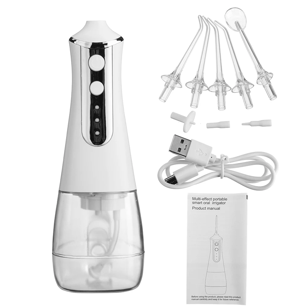 

350ML Water Tank Waterproof Teeth Cleaner Oral Irrigator USB Rechargeable Water Flosser Portable Dental Water Jet