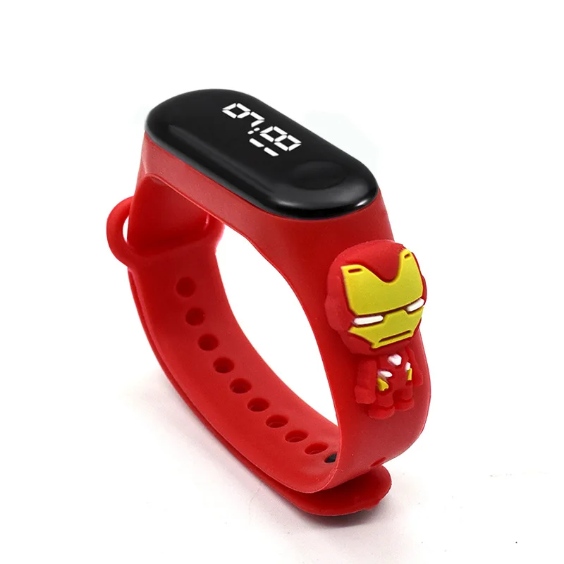 Disney Marvel Avengers Child Watch Iron Man Hulk Captain America Mickey Mouse Figure Bracelet Kids Sport Led Gift |