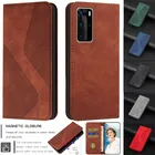 Магнитный кожаный чехол-книжка с подставкой для телефона Huawei P40 Pro P30 Lite, чехол-кошелек с кармашком для карт для Huawei Y7P Y6P Y5P 2020, чехол Etui