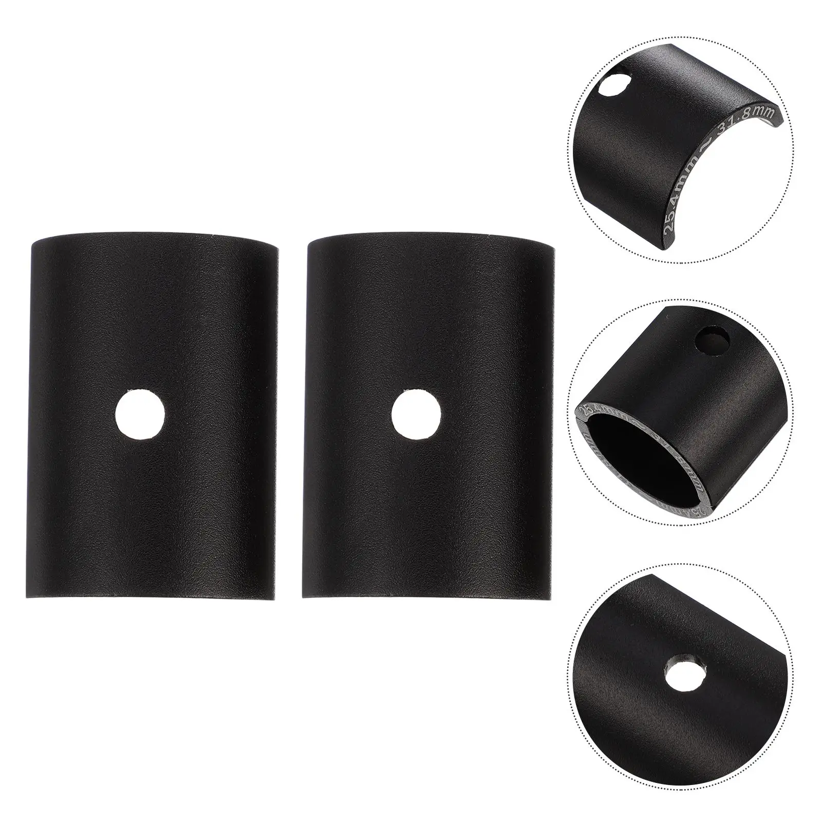 

2pcs High Quality Bicycle Bike Handlebar Bar Aluminum Alloy Shim Spacer Stem Reducer 25.4mm To 31.8mm Bar Bore Adapter