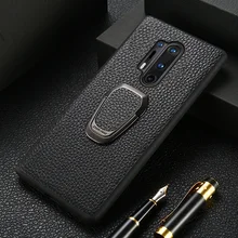 LANGSIDI Magneic ring phone case For oneplus 8 9 PRO 7 7T 8PRO 8T nord 2 N10 N100 ONE PLUS 9R 6 6T Genuine leather cover funda