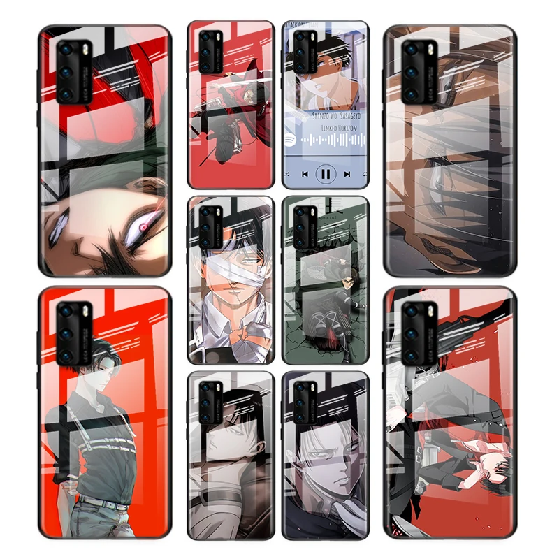 

Tempered Glass Cover Attack On Titan Ackerman For Huawei P40 P30 P20 P10 Pro Plus Lite 5G 2019 Shockproof Shell Phone Case