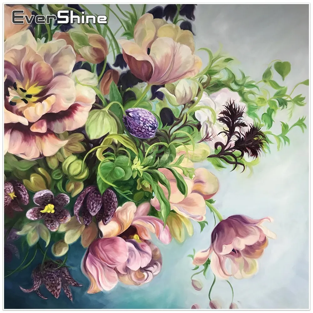 EverShine Flowers Diamond Painting Full Square Mosaic Beautiful Picture Of Rhinestones Embroidery Sale|Алмазная мозаика и