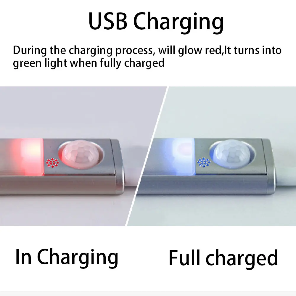 led wardrobe lamp closet light with motion sensor light kitchen lighting usb rechargeable under cabinet lights for bedroom free global shipping