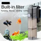Аквариумный фильтр насос супер 4 в 1 аквариум погружной воздушный кислородный циркуляционный внутренний насос декоративный водяной насос для рыб