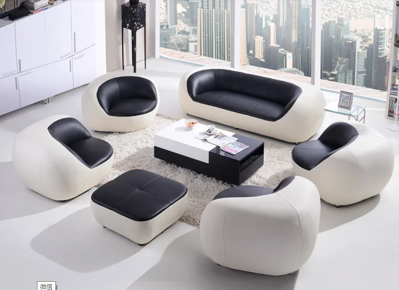 Черный и белый современный диван для гостиной|Диваны гостиной| |