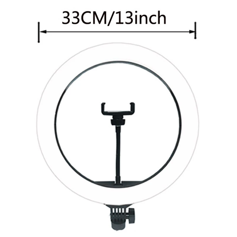 

13 Inch Ring Light LED Ring Light Makeup Light Ring Light, with Stand Phone Holder, Suitable for YouTube Video/Live