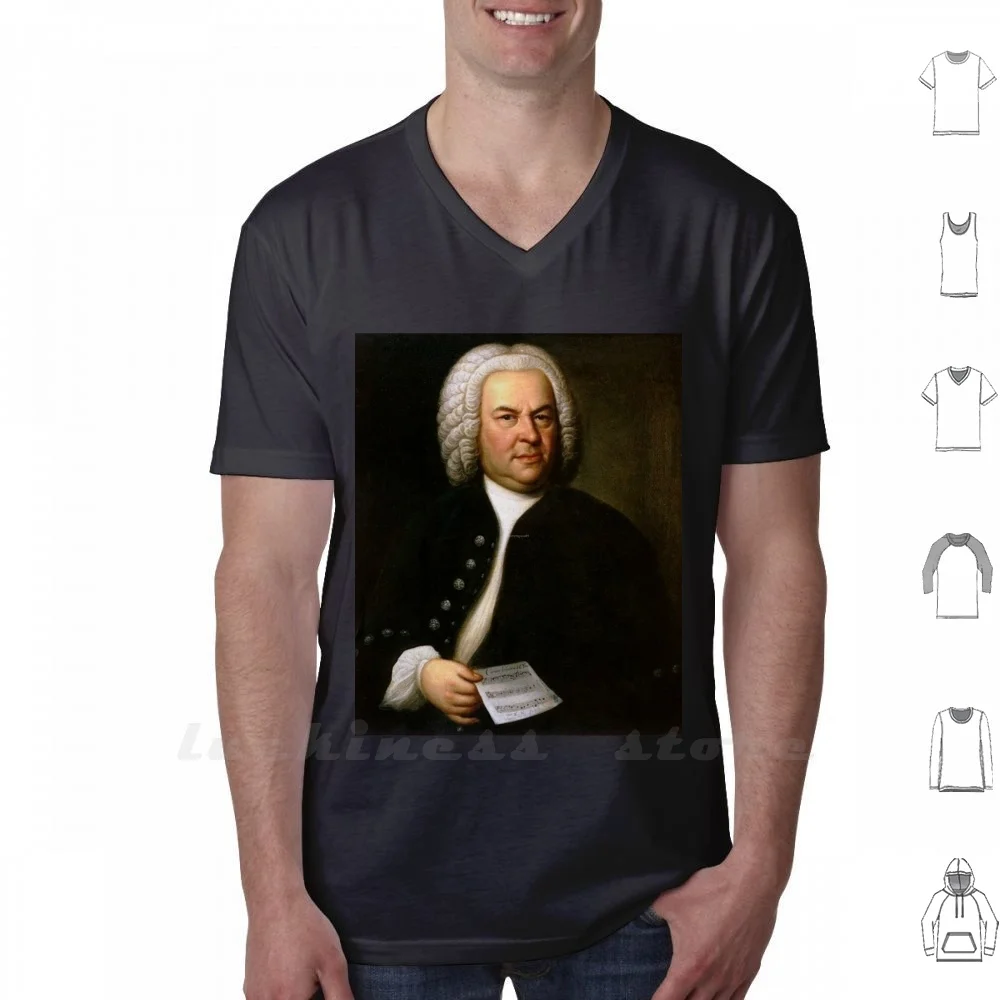 

Johann Sebastian Bach T Shirt Ringer Cotton Men Women Teenage Johann Sebastian Bach Classical Music Composer History Bach