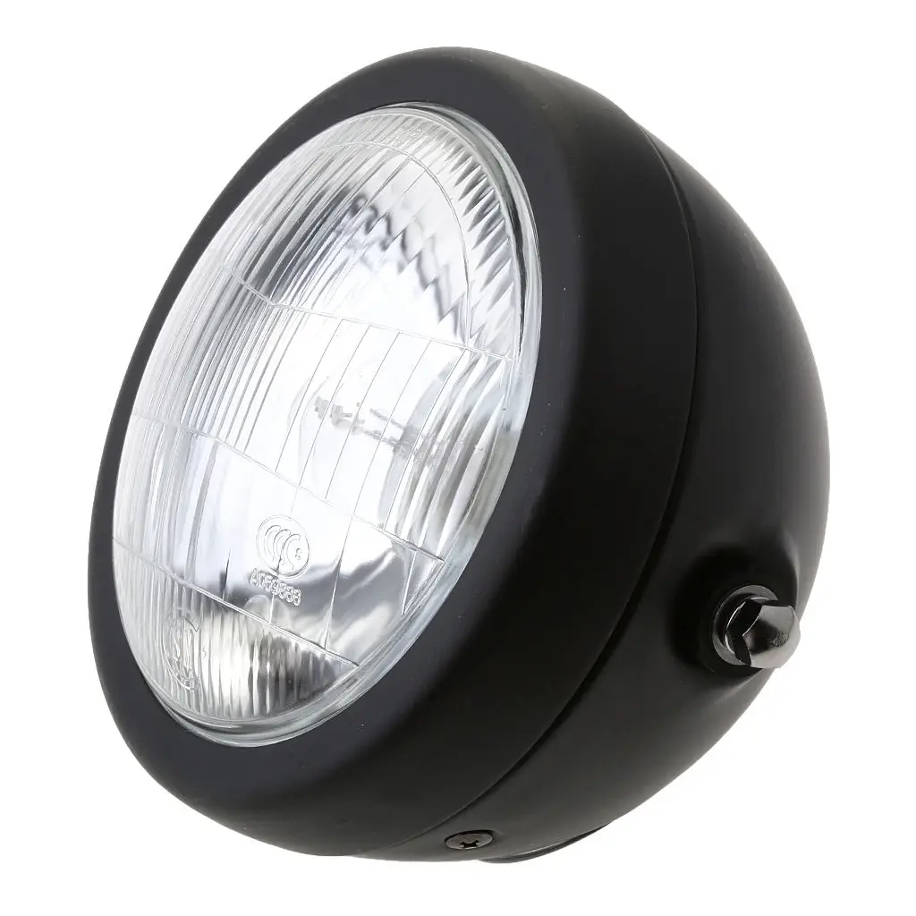 

7.68" Retro Motorcycle Headlight Side Mount Cover Oblique Net