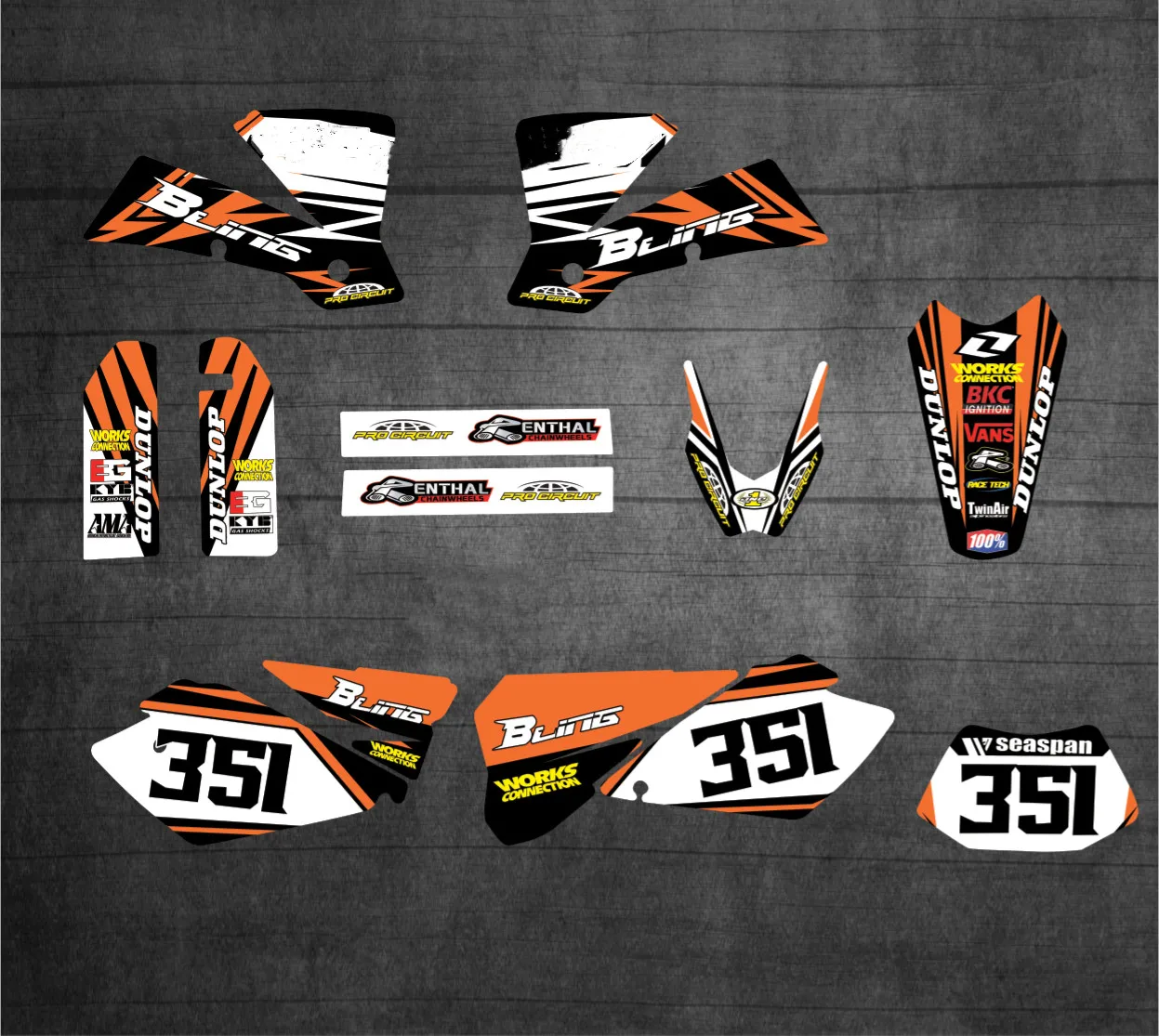 Индивидуальная графика и фотография мотоцикла Набор наклеек для KTM EXC 2004 125 200 250 300