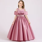 2022 официальное платье на одно плечо, Детские платья для девочек, детское элегантное платье принцессы вечерние ринки и свадьбы, Вечернее бальное платье для девочек