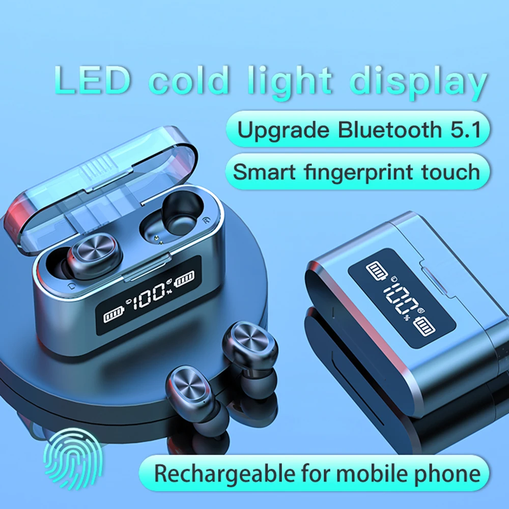 Беспроводные Bluetooth наушники 5 1 стерео спортивные водонепроницаемые TWS с