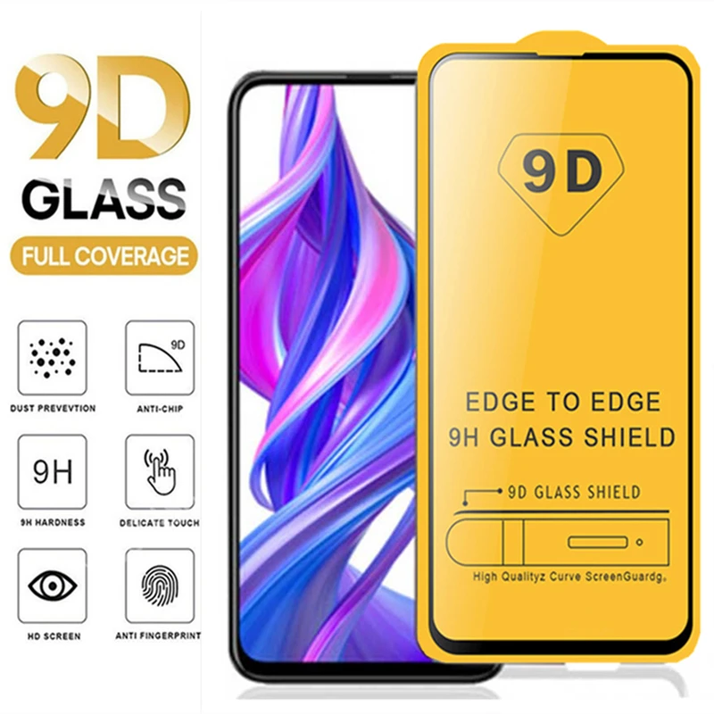Закаленное стекло с полным покрытием для Huawei Honor 30 20 10 Lite 8X 9X P Smart 2019 Защита экрана