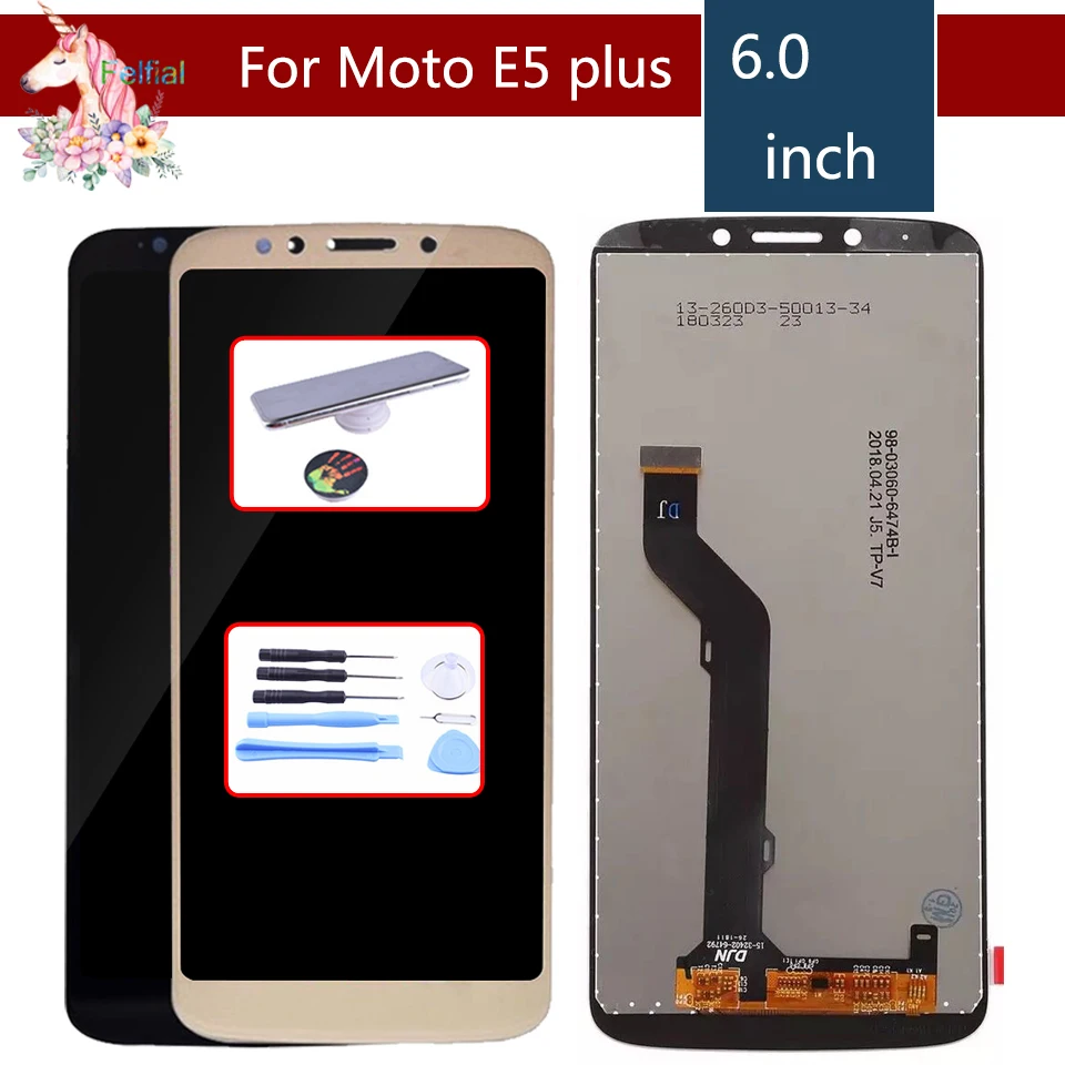 

ORIGINAL For Motorola MOTO E5 Plus XT1924 LCD Display Touch Screen Digitizer Sensor Complete LCD Assembly Monitor Module
