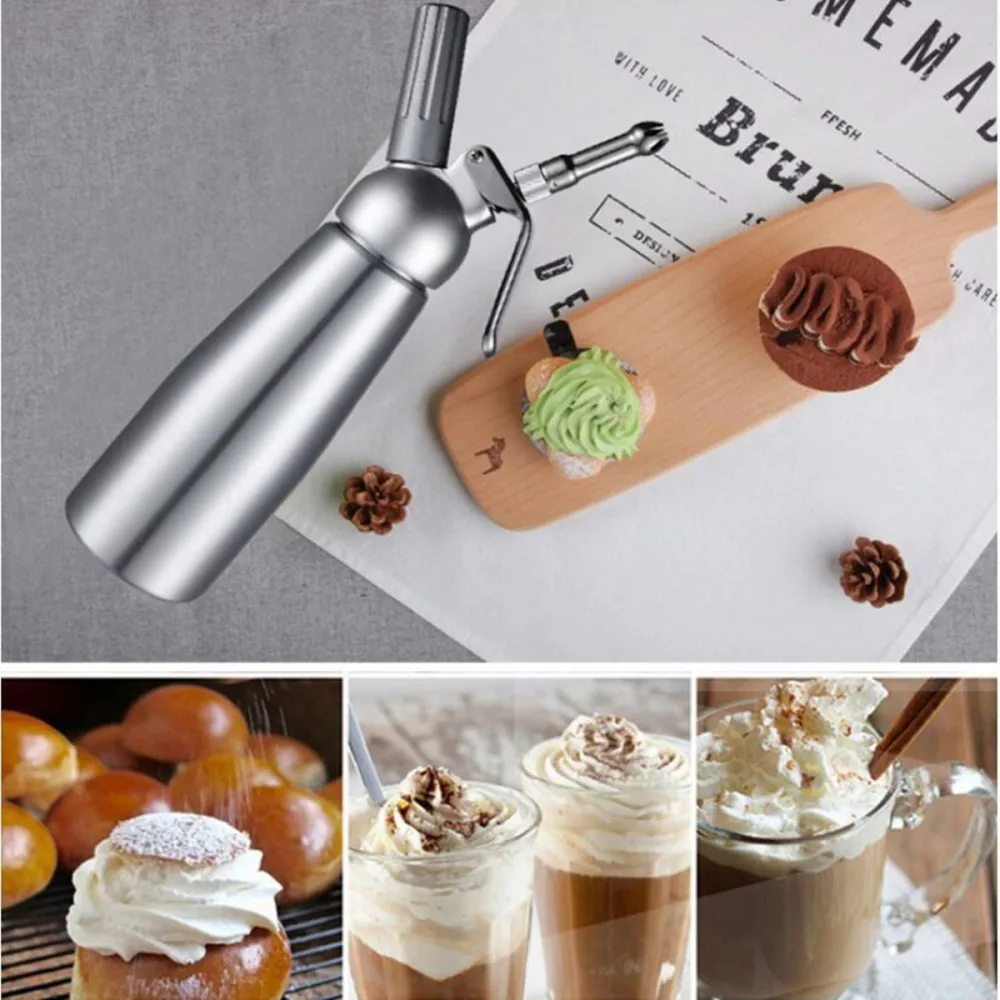 

Professional Whipped Cream Dispenser Aluminium Cream Whipper Dessert Tools 500ml