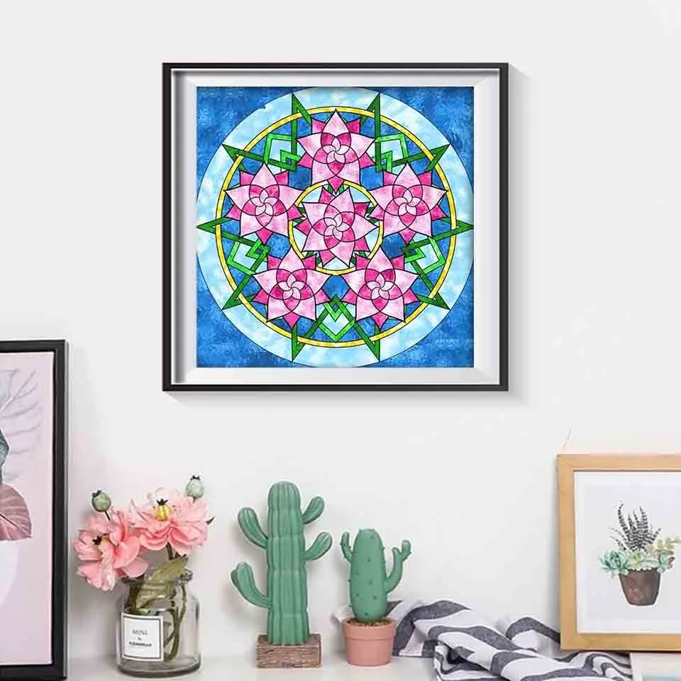 EverShine 5D Diamond Painting Mandala Picture Of Rhinestones Embroidery Full Display Flowers Mosaic Wall Decor | Дом и сад