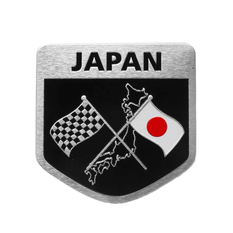 2шт 3D алюминиевый сплав японский флаг щит багажника автомобиля значок эмблема