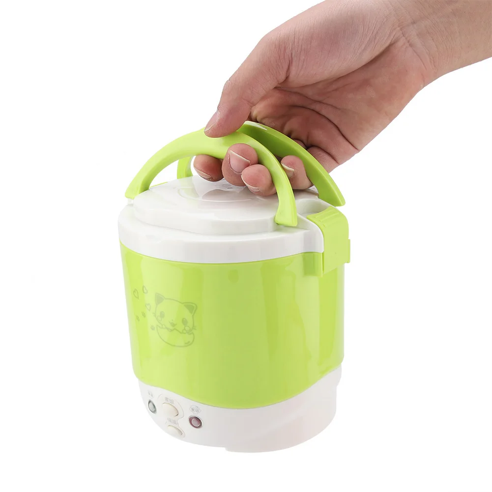 

24V 100W 1L Electric Portable Multifunctional Soup Porridge Rice Cooker Cooking Machine Food Steamer Lunch Box For Trucks