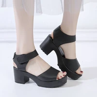 2021 summer new sandals waterproof platform thick heel sandals open toe high heel womens shoes plus size